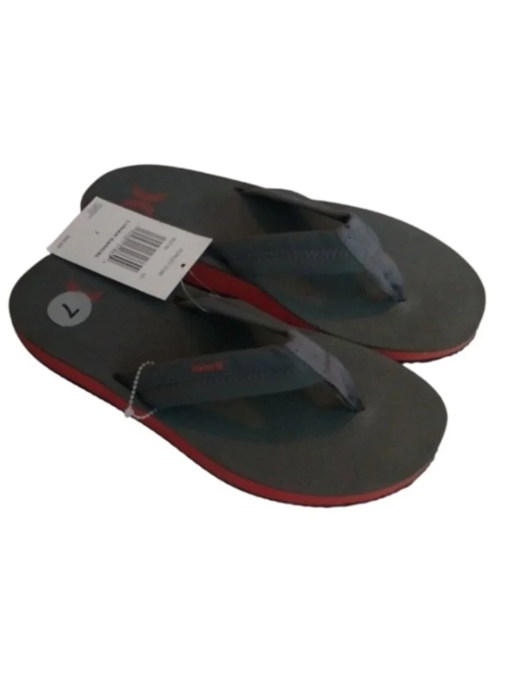 Hurley Men's Nike Lunarlon Lunar Flip Flop Sandals, Dark Grey/Firewood Orange, s